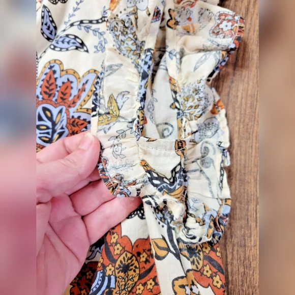 Elan paisley print ruffle detail blouse - Picture 4 of 10